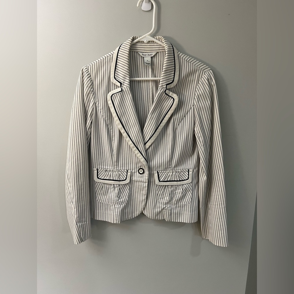 WHBM blazer size 6- womens - striped top